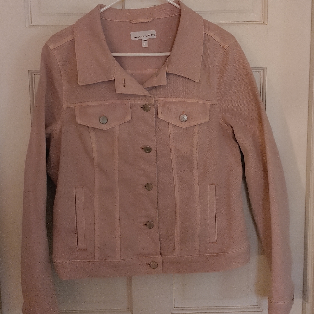 LOFT Pink Denim Jacket